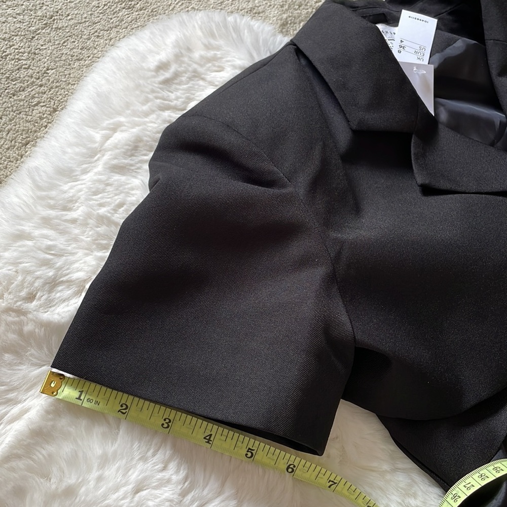 Topshop two-in-one Cutout Detail blazer mini dress in black - Picture 14 of 16